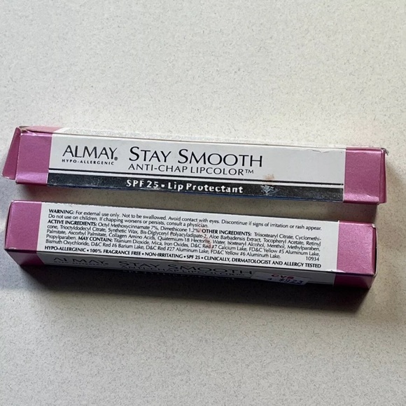 2x ALMAY Stay Smooth Anti-Chap Lipcolor with SPF 25 - Lip Protectant #60 PETAL - Picture 4 of 6